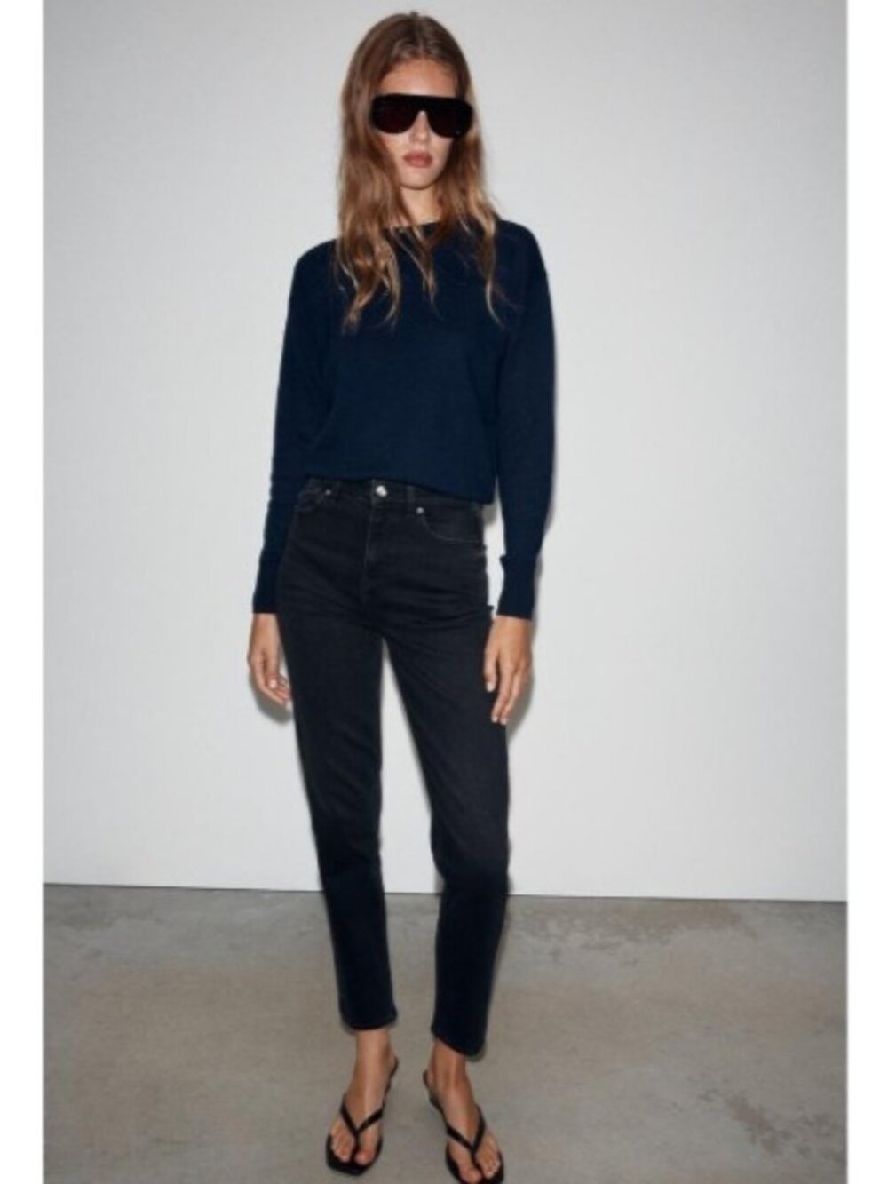 𝐙𝐀𝐑𝐀 Z1975 Mom-Mai Women's High-Rise Mom Jeans (Size US 6)⚫